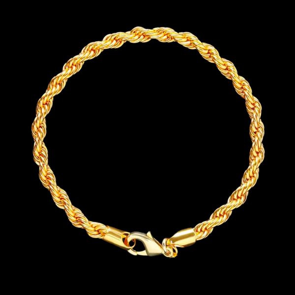 5MM Rope Bracelet (Gold) – Icey Champ